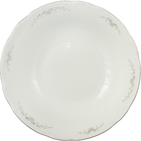 Constance salad bowl, decor "Gray ornament, Platinum layout", 25 cm-1