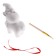 Christmas tree decoration for coloring "Unicorn in a cap" with a suspension, brush