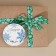 Decorative repression tape "Snow Vortion", green, 2 cm × 5 m