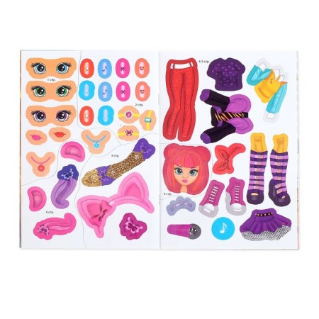 The reusable book with the hairpins “Write the Stew. Superstar ”, with stickers, 8 p.-2
