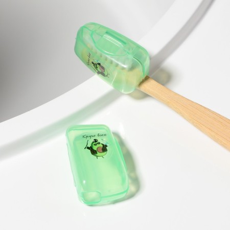 The case for the toothbrushes is “cooler than all”, 3.7 x 2.2 cm.-4