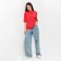 Women's T-shirt MIST BASIC, S-M size, red color