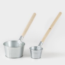Set of bucket of bath galvanized, 1.5 l, 500 ml