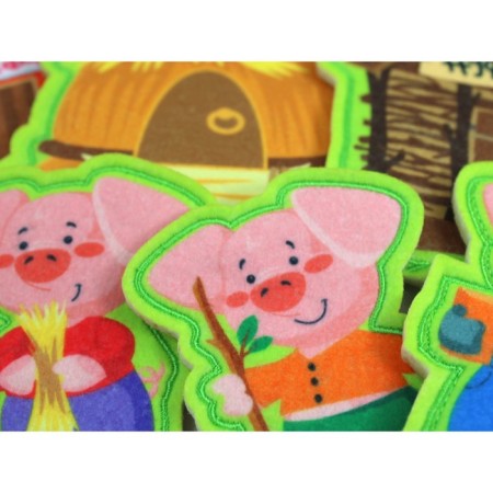 Finger Puppet Theater "Three Pillings", 7 dolls-1