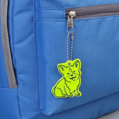The reflective element "Corgi", bilateral, 4.3 × 5.5 cm, color mix-1