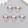 Decor for creativity metal, plastic, enamel "Triangle with a bead" 2.4x2.8 cm