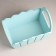 Kashpo wooden 25 × 16 × 17 cm "Maria", side pens, MDF, gray-blue