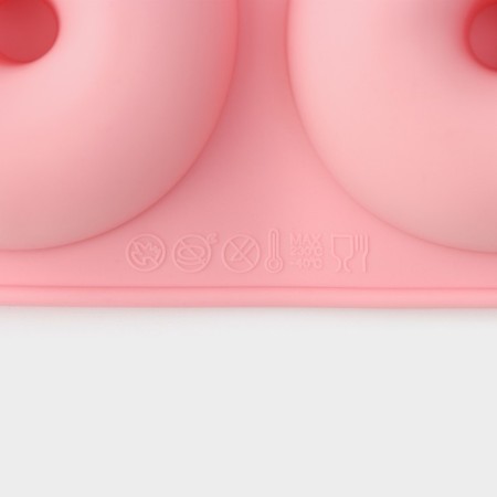 Baking uniform “Donut”, silicone, 26 × 18 × 2.5 cm, 6 cells (d = 7.5 cm), peach color-5