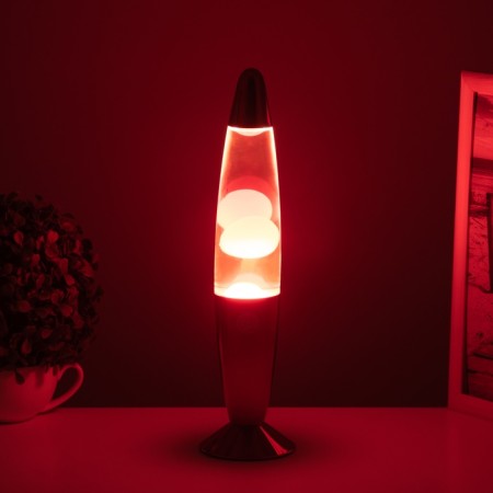 Lava-lamp "Rocket" 1x30W E14-R39 (wax) red 8x8x34cm-2