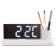 Clock - Electronic, desktop, white indication, 11 x 25 cm, from USB