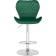 Barrier stool Porch metal/velor, chrome/green 46x49x88 cm