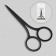 Scissors are manicure, straight, narrow, 9 cm, black color