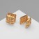 Earrings Metal "Accord" Weaving, Square, Color Gold