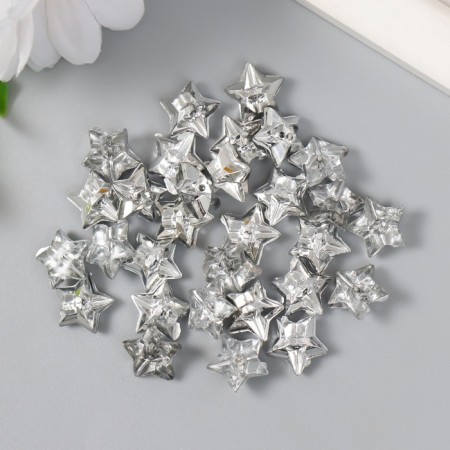 Buttons plastic for creativity on the midnight "Star. Crystal" set of 30 pcs 1.2x1.2 cm-2