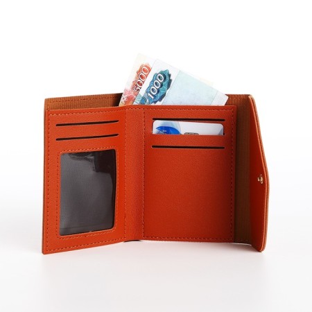 Women's wallet on the button, redhead color-4