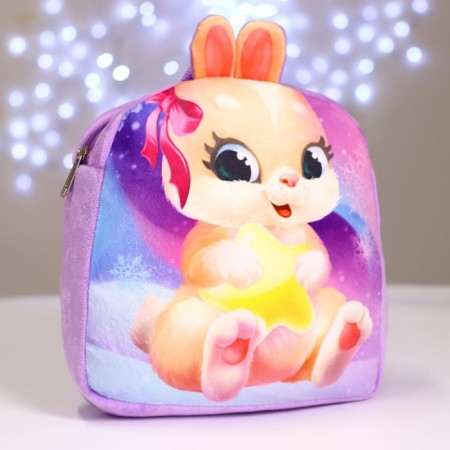Baby plush backpack for the girl "Bunny", 24 × 24 cm, for the new year-2
