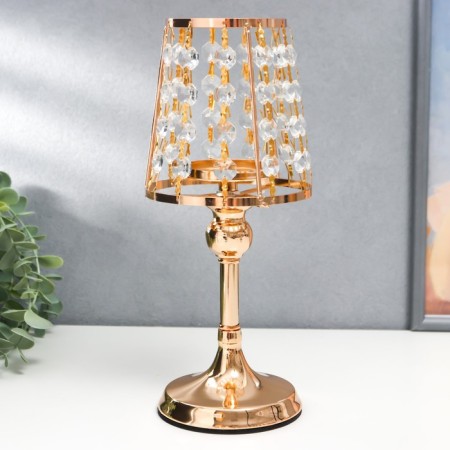 Summary Metal for 1 candle "Crystals - Lamp" Gold 26x13x13 cm-1