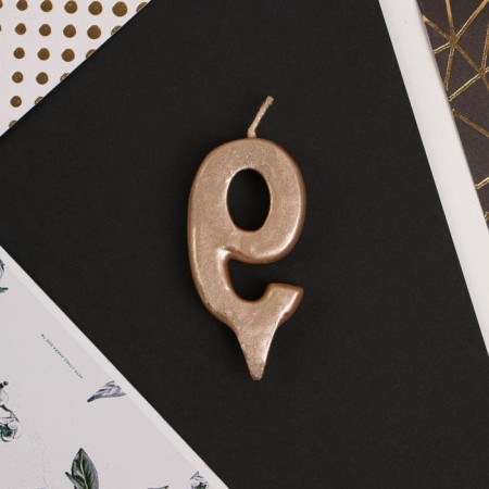 Candle for the cake, number "9", champagne.