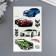 Tattoo on the body phosphorus "Racing and pictures" mix 12x7.5 cm