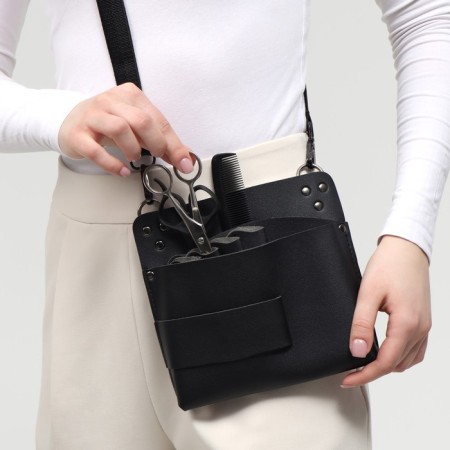Bag for a master 19 × 18.5 cm, belt length 105 cm, black color