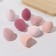 Makeup sponge, set - 8 pcs, increase when getting wet, pink color
