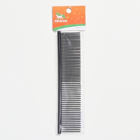 A comb for wool with galvanic coating, 18.8 x 4.2 cm, black-3