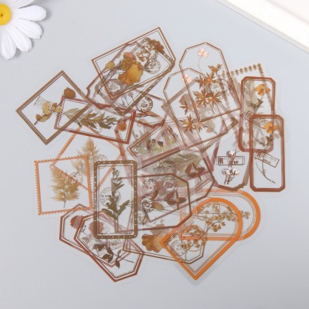 Stickers for creativity "Tags - Wild flowers" set 30 pcs 0.2x8x11 cm
