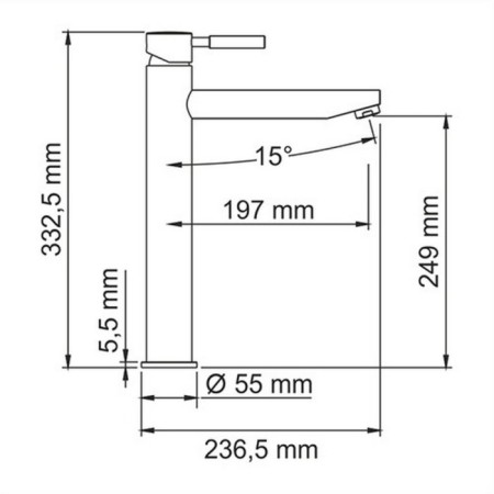 Wasserkraft Main 4103H sink mixer, single -leaf, pour 197 mm, chrome-4