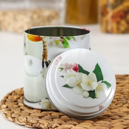 Bank for bulk products "Tea Ceremony", 800 ml, 9.9 × 11 cm, round, color and pattern mix-2