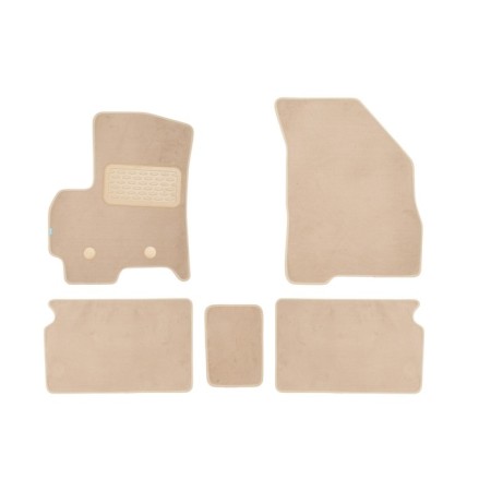 Rugs in the Premium salon for EXEED LX, 2022-, crossover, 5 pcs. (textiles, beige color)