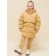 Coat for girls, height 140 cm, beige color
