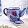 Kettle "Coys", bullfinches, small, 14 x 14 cm, gzhel