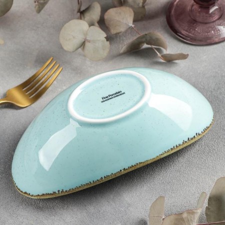 Ceramic sapphire salad, 19.5 × 10.5 × 7.5 cm, blue color-2
