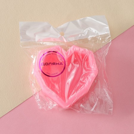Mold Dolyana "Heart", silicone, 7.5 × 7.5 × 2.5 cm, pink color-9