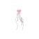 Pillow Golk “sign of love, decorative, size 16x45 cm
