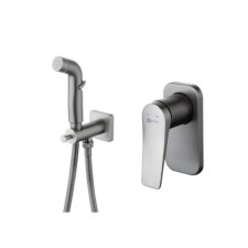LEMARK Bronx LM3719GM bidetor, single -leaf, with hygienic watering can, graphite