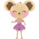 Foil ball 36 "Walking figure" mouse ballerina in ind. UP.