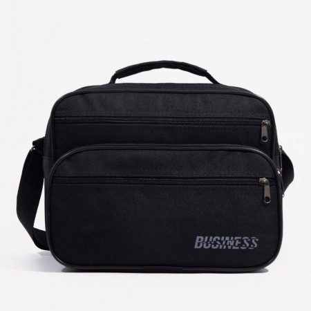 Male bag on lightning, luris, long belt, black color
