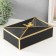 Casket glass, leatherette with a metal frame "Butterfly" black 24x16.5x8 cm