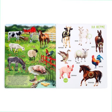 Musical book "Animals", 14 p., 50 sounds-1