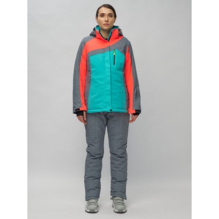 Ski costume is female, size 42, green color