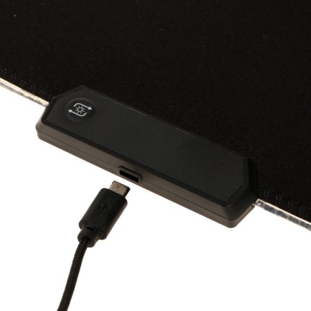 Mouse mat, 35x25x0.3 cm, with backlight RGB, USB, black-12