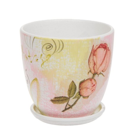Flower Pot "Vintage" Rose No. 2 High Oval 0.5l-7