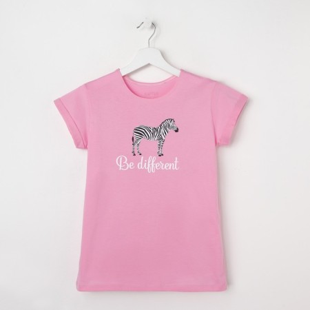Women's T-shirt KAFTAN "Zebra", pink, rr 40-42-3