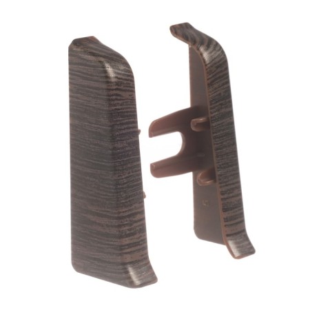 End (pair) for skirting boards 55mm "decoration", 303 Wenge Dark