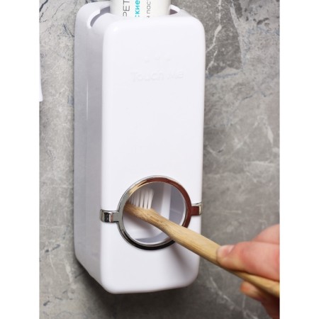 Holder for dental brushes and squeezer for dental paste, 15.5 × 6 × 6 cm (for paste), 11.5 × 5.5 × 3.5 cm (for brushes), color mix-12