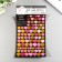 Plastic sticker "Hearts with gold" mix 26.5x15 cm