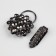 Decorative fastener "Glass Flower", 10.5 × 5 cm, black color