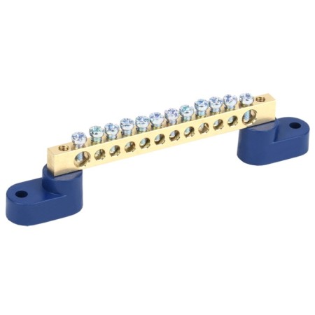 Tire "N" zero 6x9 mm on two angular blue insulators 12 rexant groups