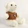 Soft toy "Bear" in a jacket, 29 cm, white color